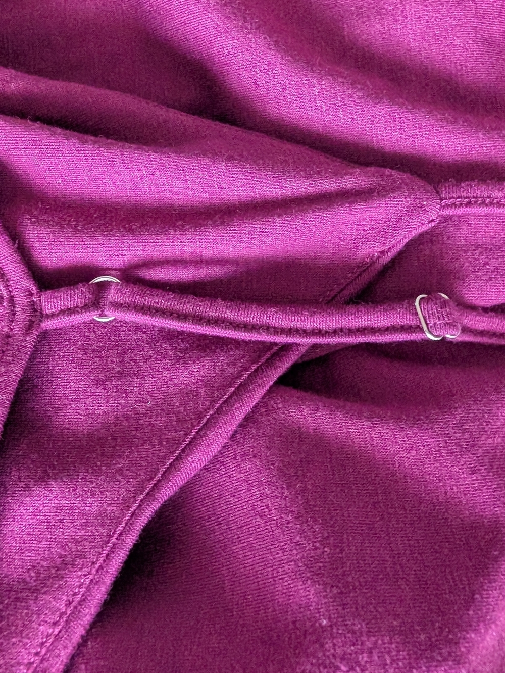 Yathon Deep Magenta Women's Jersey Dress Knee Length Large
